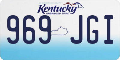 KY license plate 969JGI