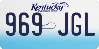 KY license plate 969JGL