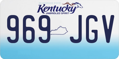 KY license plate 969JGV