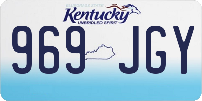 KY license plate 969JGY