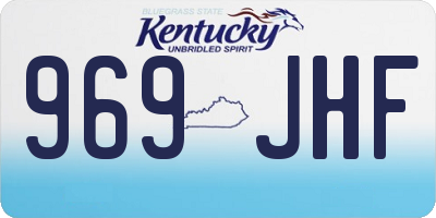 KY license plate 969JHF