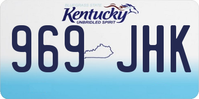 KY license plate 969JHK