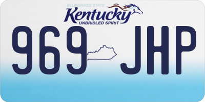 KY license plate 969JHP