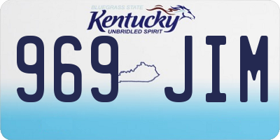 KY license plate 969JIM