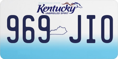 KY license plate 969JIO