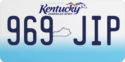 KY license plate 969JIP