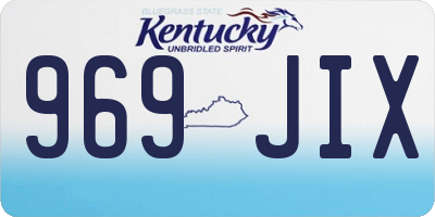 KY license plate 969JIX