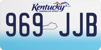KY license plate 969JJB
