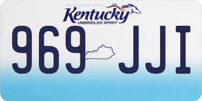 KY license plate 969JJI