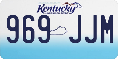 KY license plate 969JJM