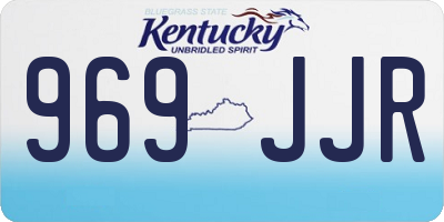 KY license plate 969JJR