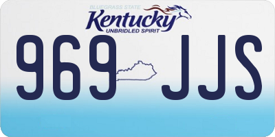 KY license plate 969JJS