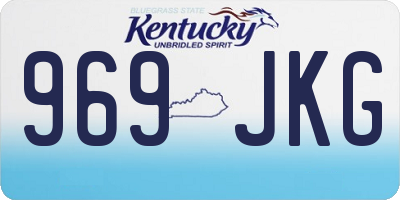 KY license plate 969JKG