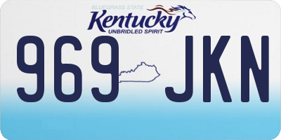 KY license plate 969JKN