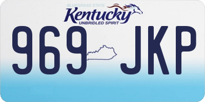 KY license plate 969JKP