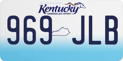 KY license plate 969JLB