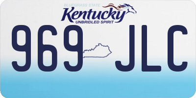 KY license plate 969JLC