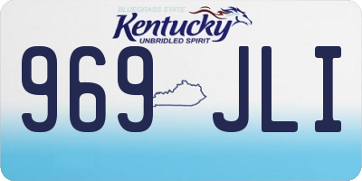 KY license plate 969JLI