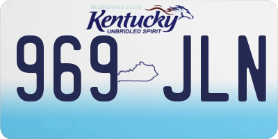 KY license plate 969JLN