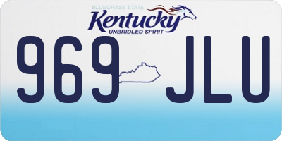 KY license plate 969JLU
