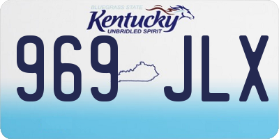 KY license plate 969JLX