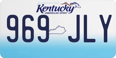 KY license plate 969JLY