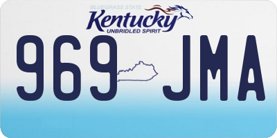 KY license plate 969JMA