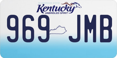 KY license plate 969JMB
