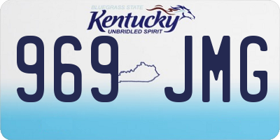 KY license plate 969JMG