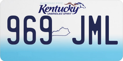 KY license plate 969JML