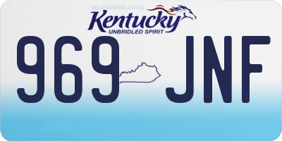 KY license plate 969JNF