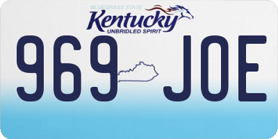 KY license plate 969JOE
