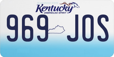 KY license plate 969JOS