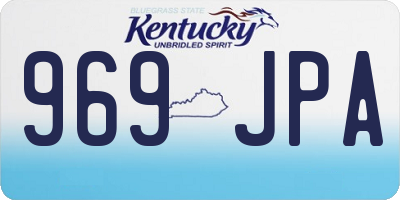 KY license plate 969JPA