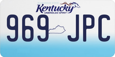 KY license plate 969JPC