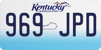 KY license plate 969JPD