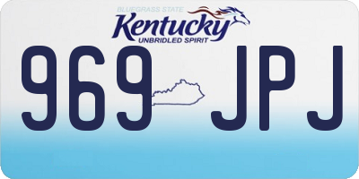 KY license plate 969JPJ