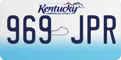 KY license plate 969JPR