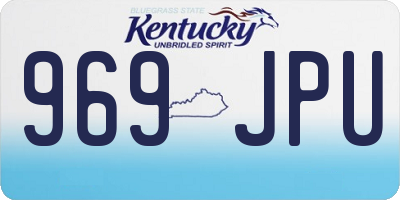 KY license plate 969JPU