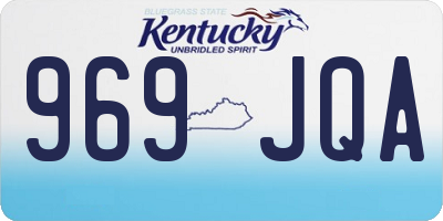 KY license plate 969JQA
