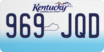 KY license plate 969JQD