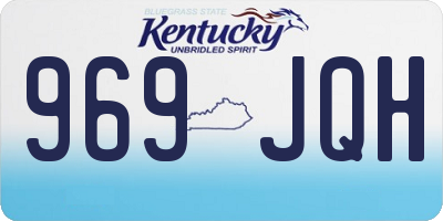 KY license plate 969JQH