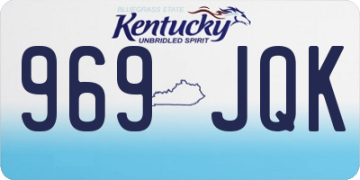 KY license plate 969JQK