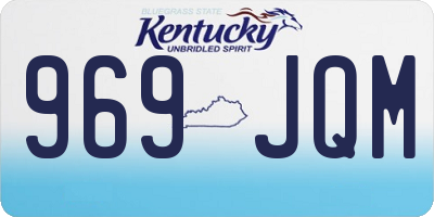 KY license plate 969JQM