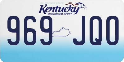 KY license plate 969JQO