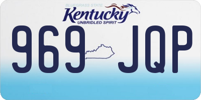 KY license plate 969JQP