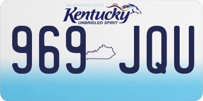 KY license plate 969JQU