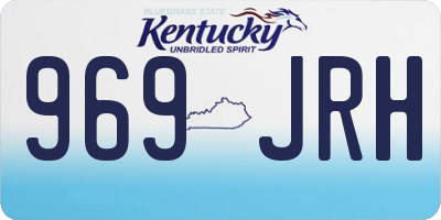 KY license plate 969JRH