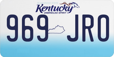 KY license plate 969JRO