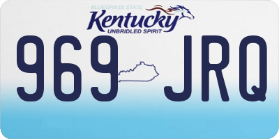 KY license plate 969JRQ